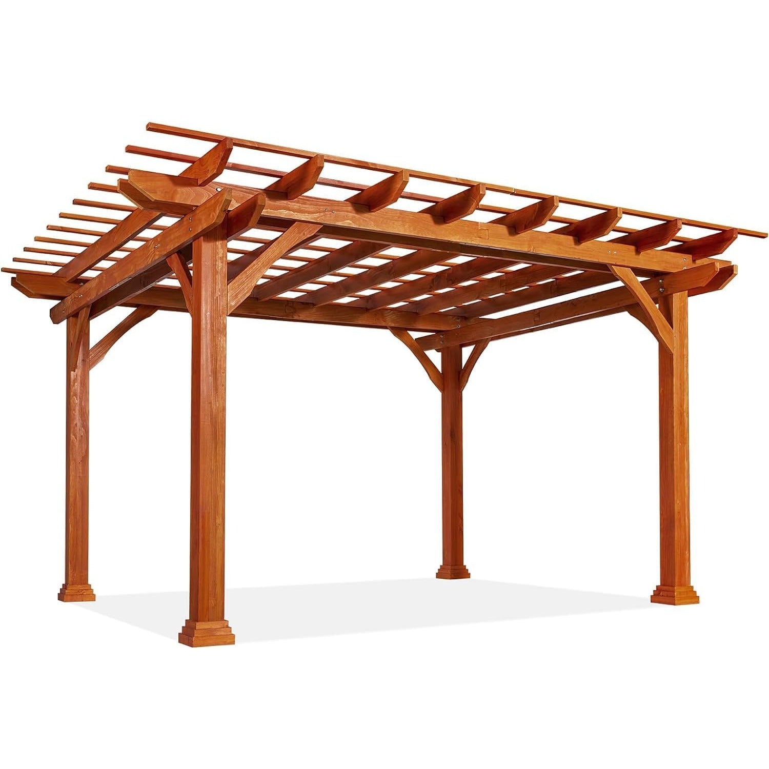 NetSo Wood Pergola 12'x10' - Stylish Outdoor Gazebo for Patio and Garden Use