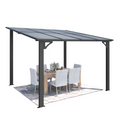 NetSo Wall Mounted Gazebo Pergola 8'x8' Dark - Perfect Outdoor Shade Solution