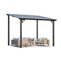 NetSo Wall Mounted Gazebo Pergola 10'x8' Dark - Durable Outdoor Shade Solution