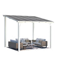 NetSo Wall Mounted Gazebo Pergola 10'x8' White - Stylish Outdoor Shade Solution