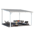 NetSo Wall Mounted Gazebo Pergola 12'x12' White - Durable Outdoor Shade Solution