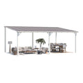 NetSo Wall Mounted Gazebo Pergola 20'x12' White - Durable Outdoor Shelter Solution