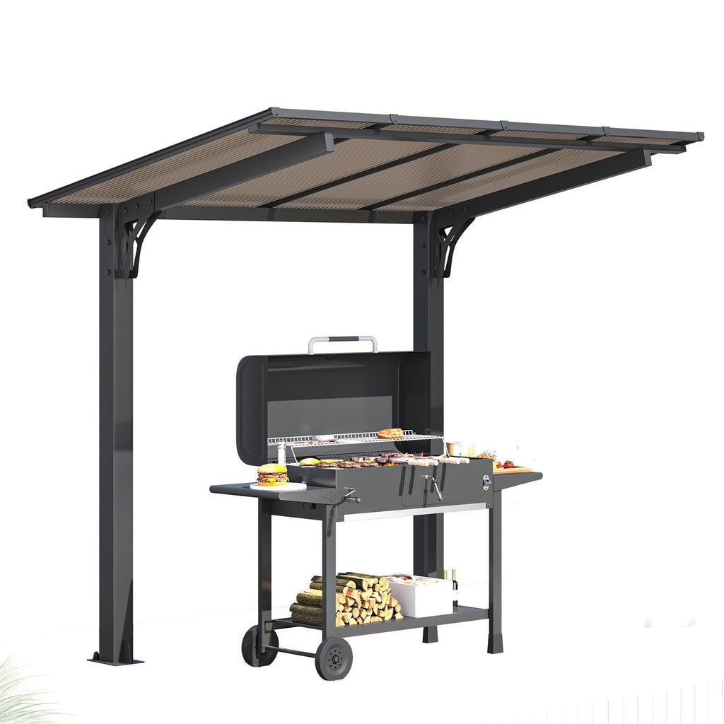 NetSo Gazebo 8' x 5' Hard Top Pergola - Durable Outdoor Structure for Patio and Grill Use