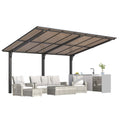 NetSo Gazebo 14' x 10' Hard Top Patio Pergola - Durable Outdoor Shelter Solution