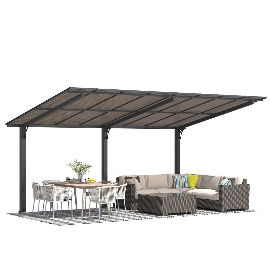 NetSo Outdoor Gazebo Pergola 16' x 10' - Durable Shade Solution for Patio and Carport