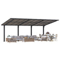 NetSo Outdoor Gazebo 20' x 10' - Large Pergola Carport for Patio Shade and Protection