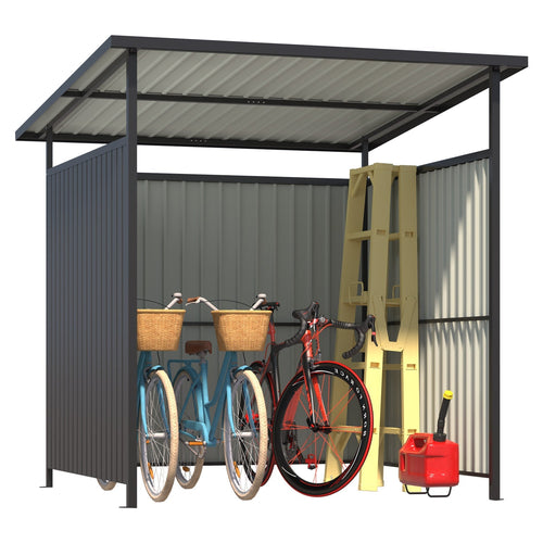 NetSo Gazebo Outdoor Pergola 6' x 6' Hardtop for Patio - Durable Lean-To Grill Shelter