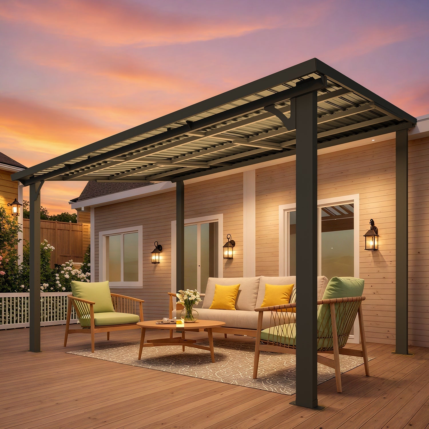 NetSo Hardtop Gazebo 12' x 8' Metal Pergola - Durable Outdoor Shelter Solution