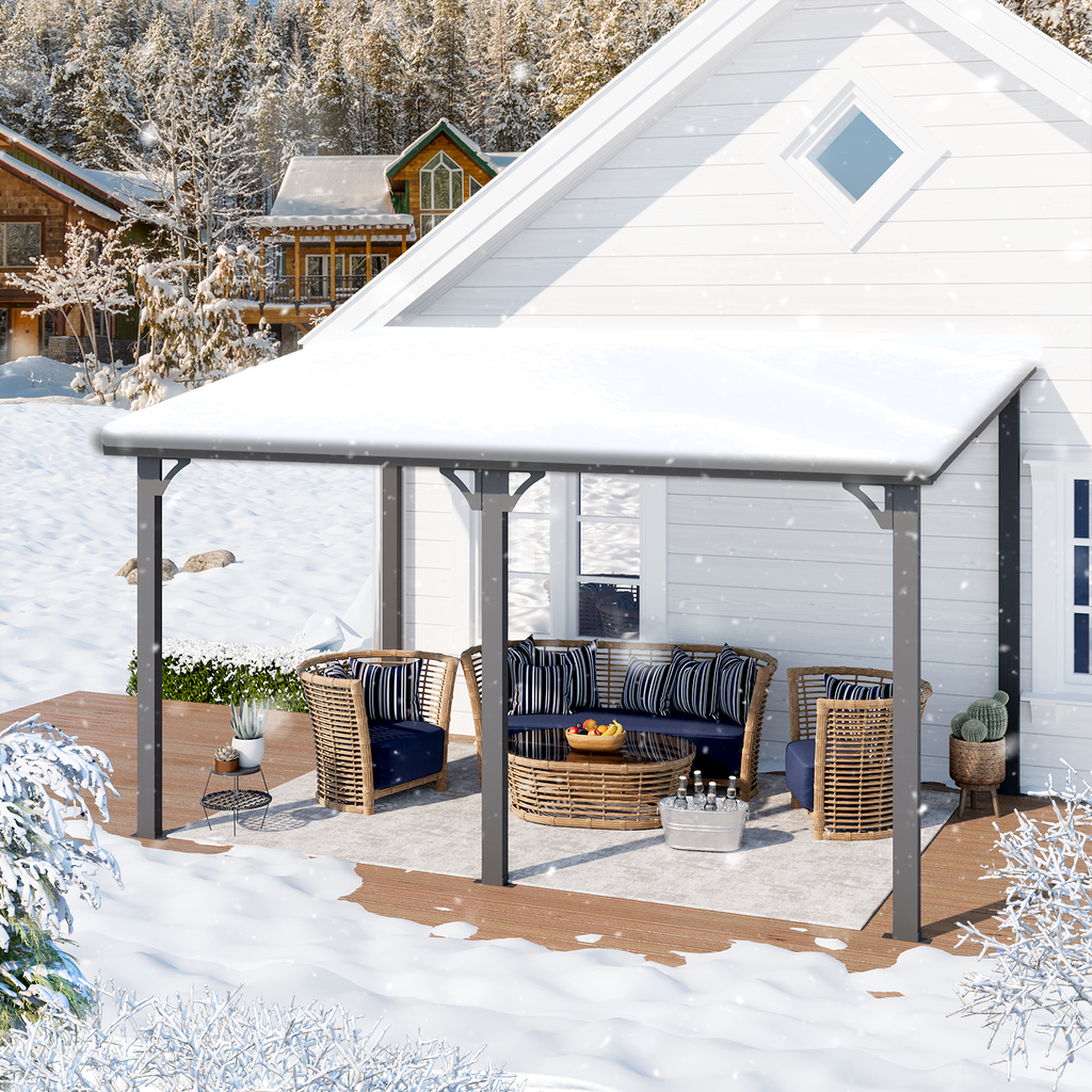 NetSo Hardtop Gazebo 14'X10' Metal Pergola - Durable Outdoor Shelter Solution