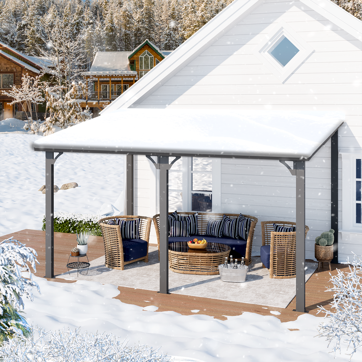 NetSo Hardtop Gazebo 14'X10' Metal Pergola - Durable Outdoor Shelter Solution