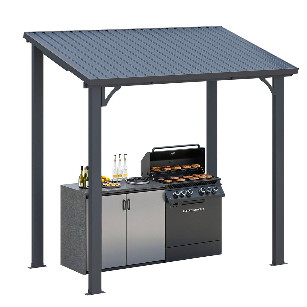 NetSo Hardtop Gazebo 8' x 5' Metal Pergola - Durable Outdoor Shade Solution