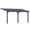 NetSo Adjustable Height Wall Mounted Outdoor Gazebo 14'x10' - Durable and Stylish Shelter