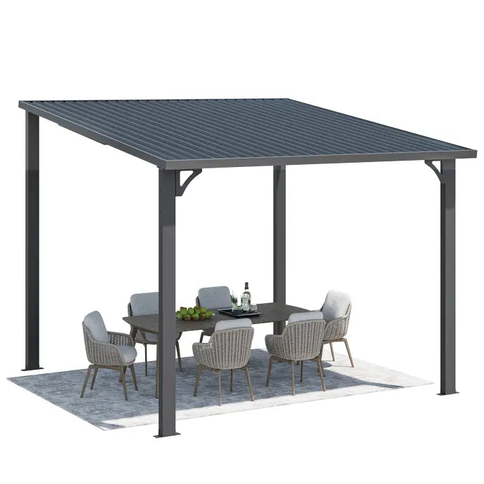 NetSo Hardtop Gazebo 10'X10' Metal Pergola - Durable Outdoor Shelter for All Seasons