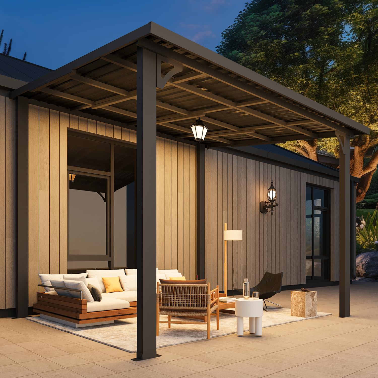 NetSo Hardtop Gazebo 10'X8' Metal Pergola - Durable Outdoor Shelter for Relaxation