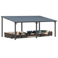 NetSo Hardtop Gazebo 20'x12' Metal Pergola - Durable Outdoor Shelter for Relaxation