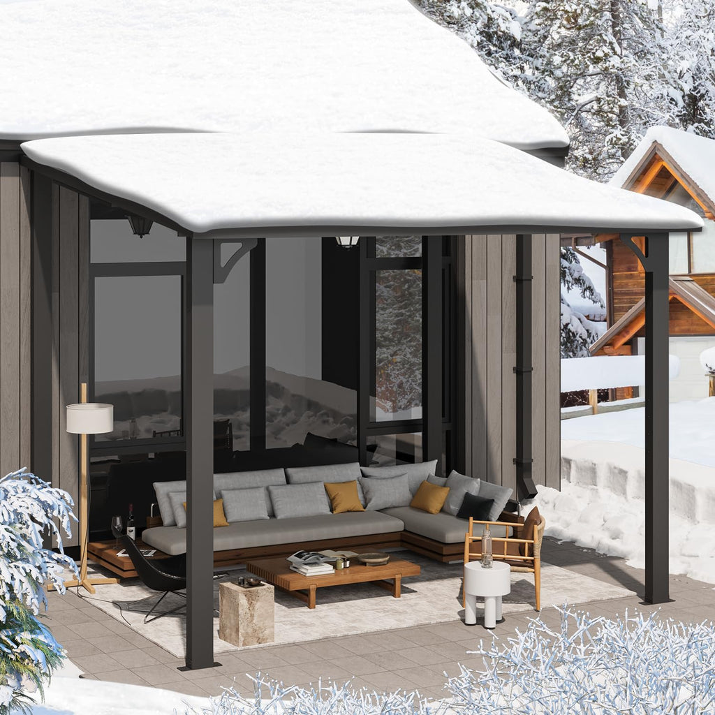 NetSo Hardtop Gazebo 10'X8' Metal Pergola - Durable Outdoor Shelter for Relaxation