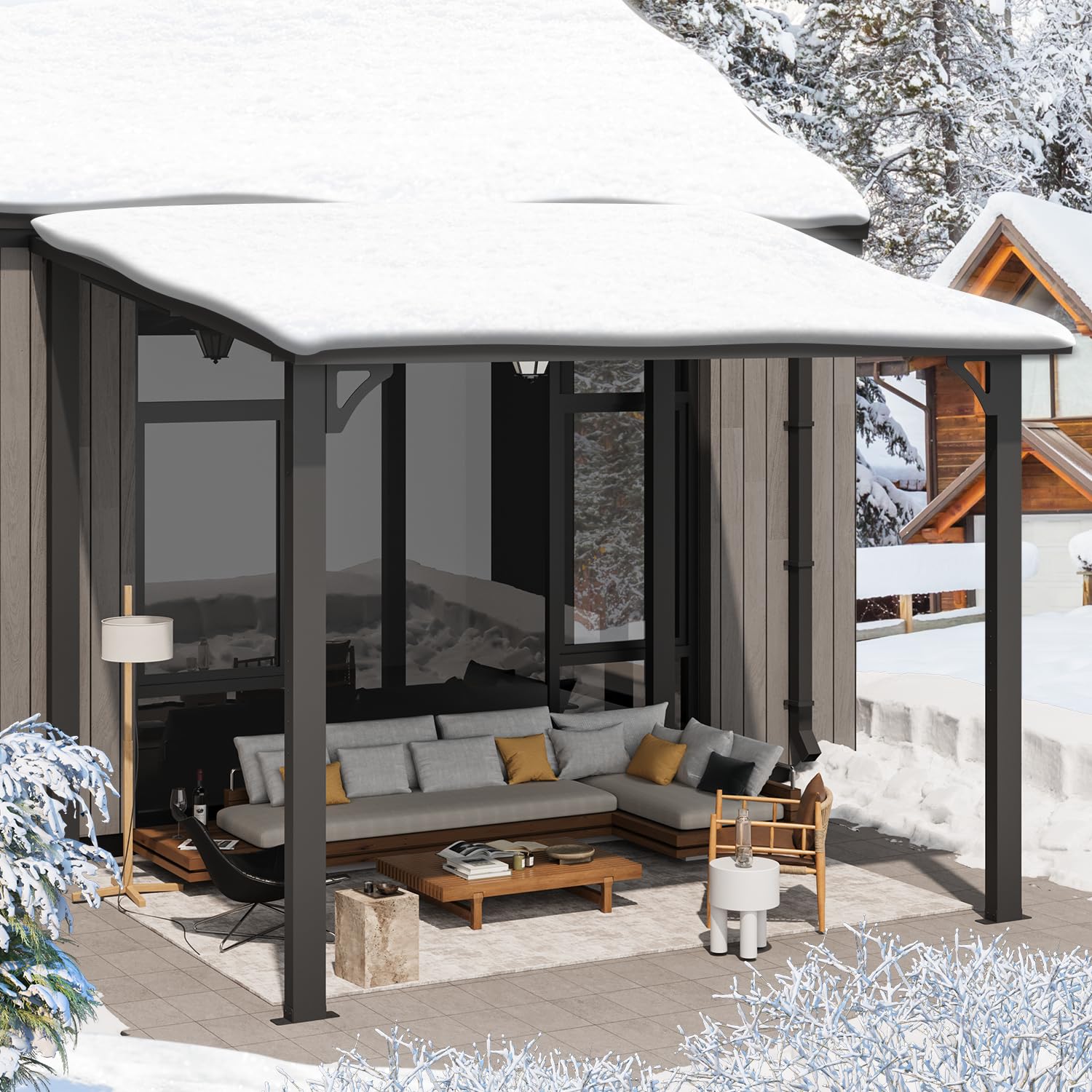 NetSo Hardtop Gazebo 10'X8' Metal Pergola - Durable Outdoor Shelter for Relaxation