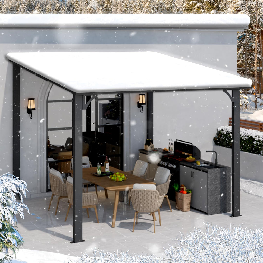 NetSo Hardtop Gazebo 10'X10' Metal Pergola - Durable Outdoor Shelter for All Seasons