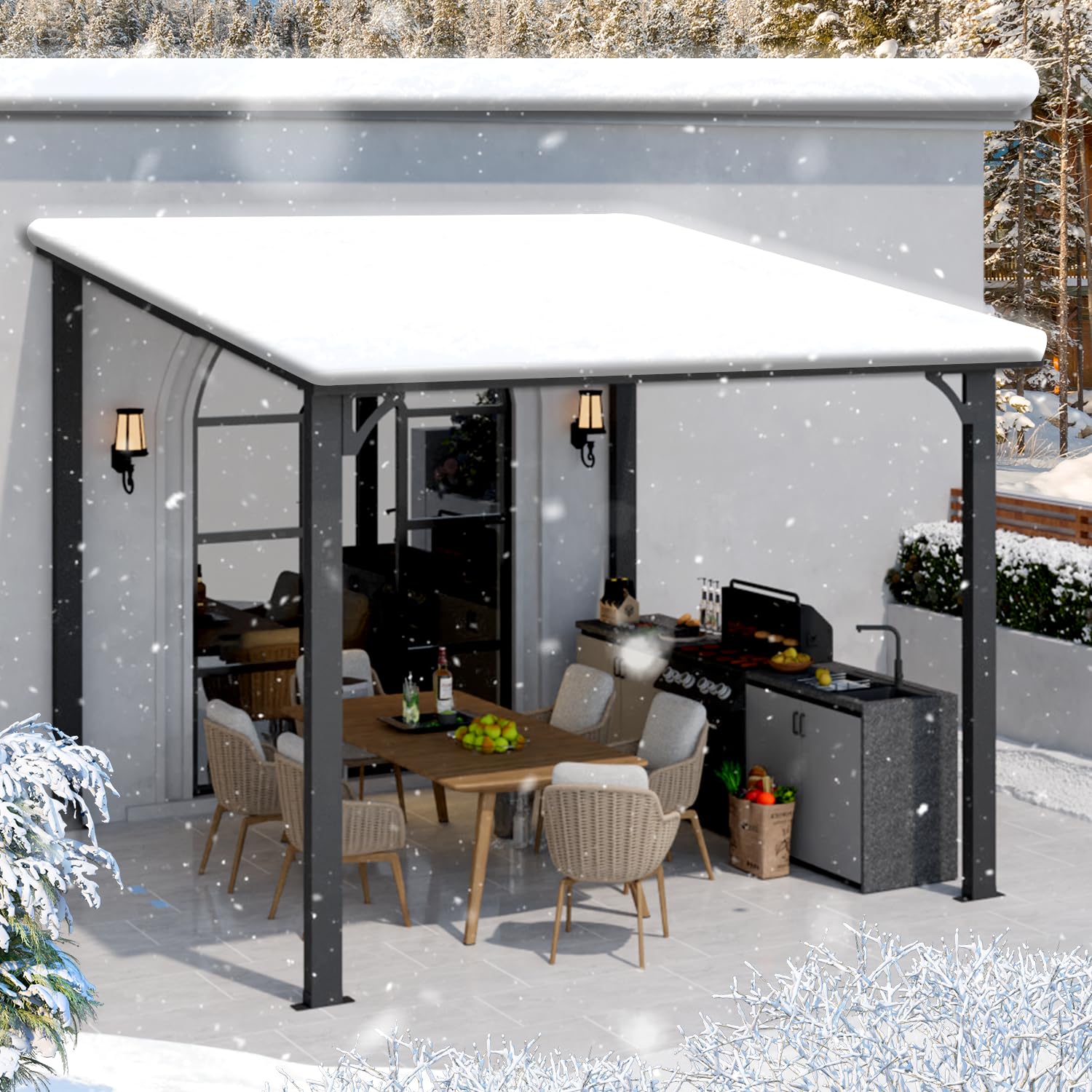 NetSo Hardtop Gazebo 10'X10' Metal Pergola - Durable Outdoor Shelter for All Seasons
